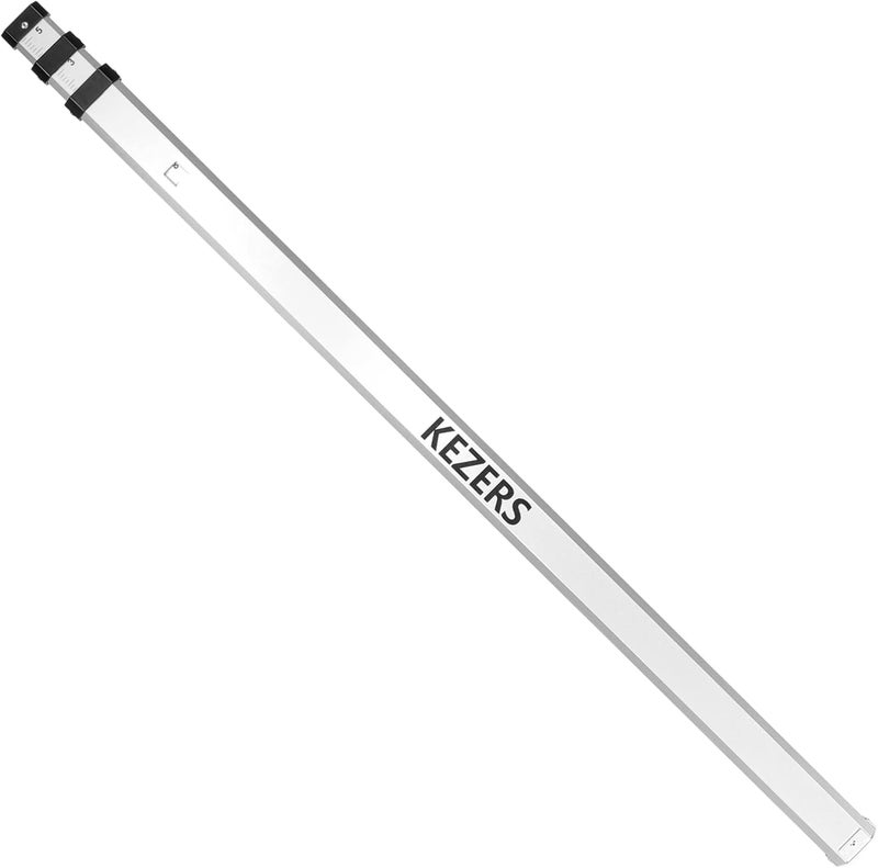 KEZERS 9 FT Dual Sided Aluminum Grade Rod - 8ths, 3 Section Telescopic Rod with Carrying Case - Image 3